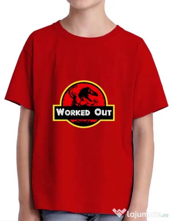 Tricou ADLER copil Worked Out Rosu