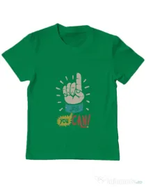 Tricou ADLER copil Yes You Can Verde mediu