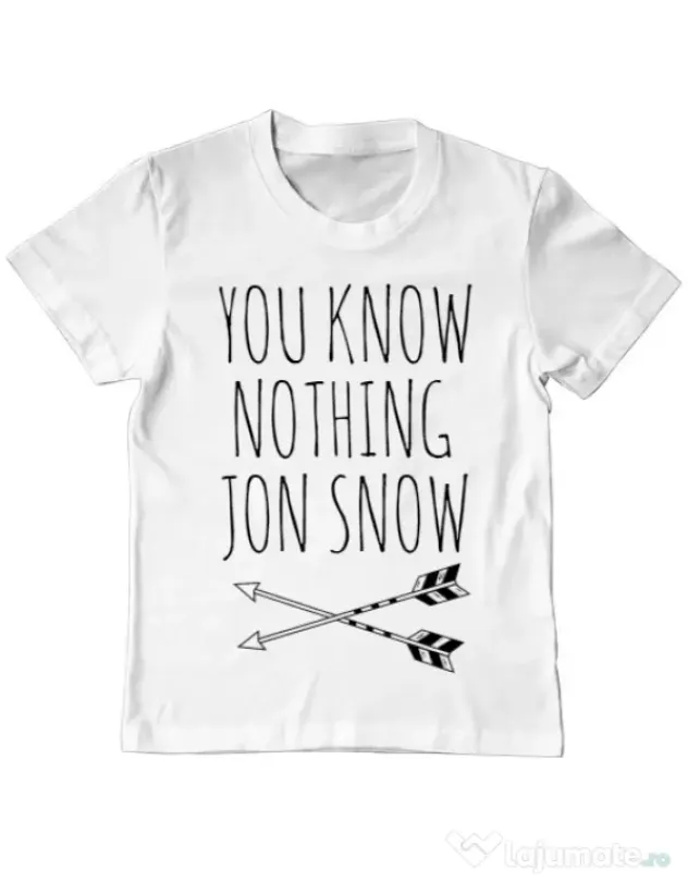 Tricou ADLER copil You know nothing Alb
