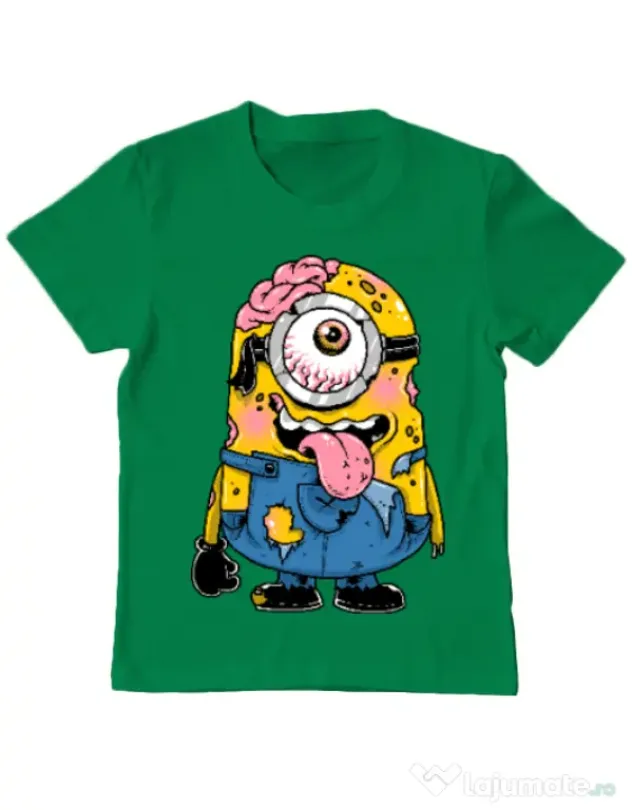 Tricou ADLER copil Zombie minion Verde mediu