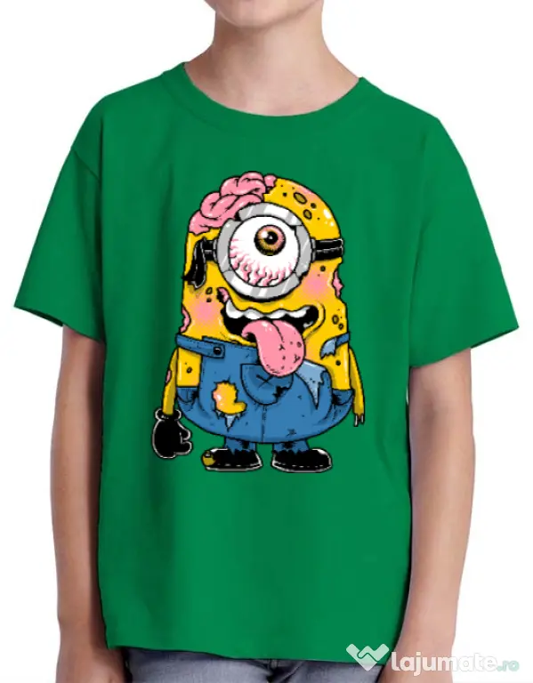 Tricou ADLER copil Zombie minion Verde mediu