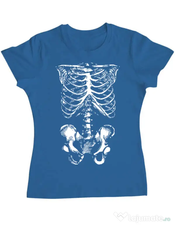 Tricou ADLER dama Ribcage Albastru azuriu