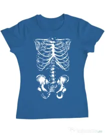 Tricou ADLER dama Ribcage Albastru azuriu