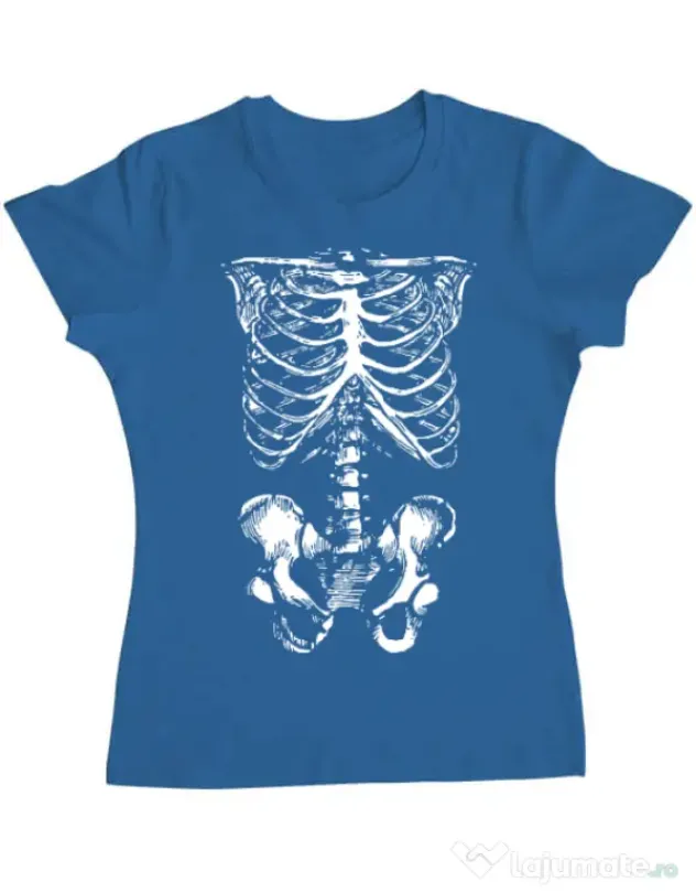 Tricou ADLER dama Ribcage Albastru azuriu
