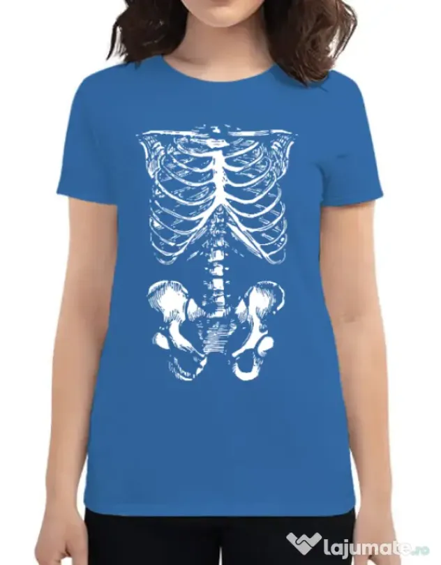Tricou ADLER dama Ribcage Albastru azuriu