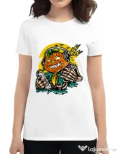 Tricou ADLER dama Pumpkin Music Alb 