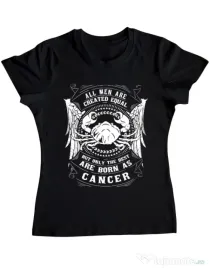 Tricou ADLER dama The best men are born as Cancer Negru