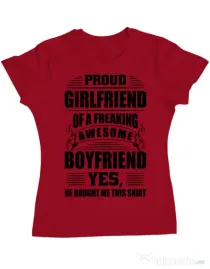 Tricou ADLER dama Proud girlfriend Rosu