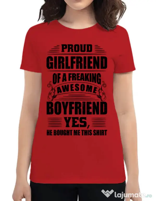 Tricou ADLER dama Proud girlfriend Rosu