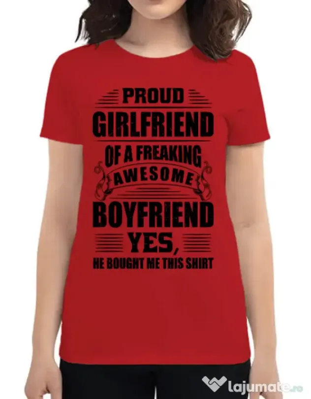 Tricou ADLER dama Proud girlfriend Rosu