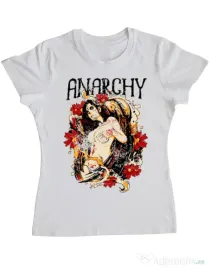 Tricou ADLER dama Anarchy angel Alb