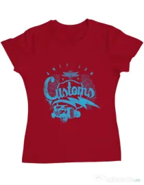 Tricou ADLER dama American customs Rosu