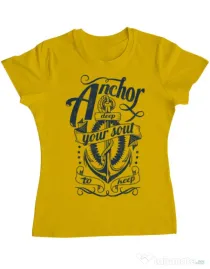 Tricou ADLER dama Anchor deep Galben