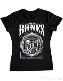 Tricou ADLER dama Bad bones crew always win Negru