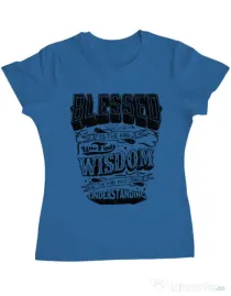 Tricou ADLER dama Blessed Albastru azuriu