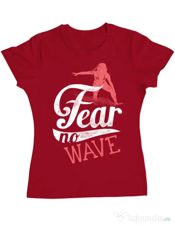 Tricou ADLER dama Fear no wave Rosu