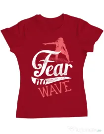 Tricou ADLER dama Fear no wave Rosu