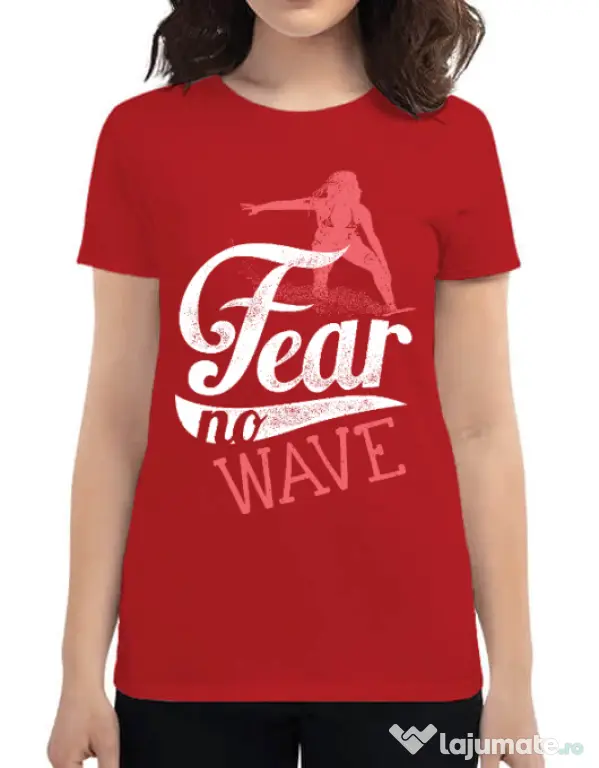 Tricou ADLER dama Fear no wave Rosu