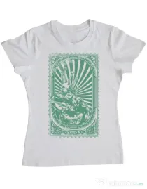 Tricou ADLER dama Frog king Alb