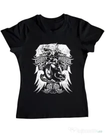 Tricou ADLER dama Ghost rider Negru