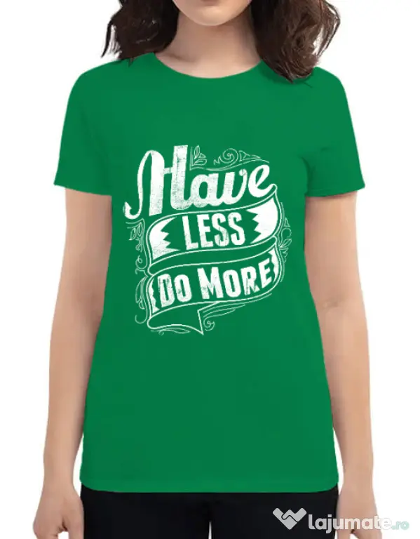 Tricou ADLER dama Have less do more Verde mediu