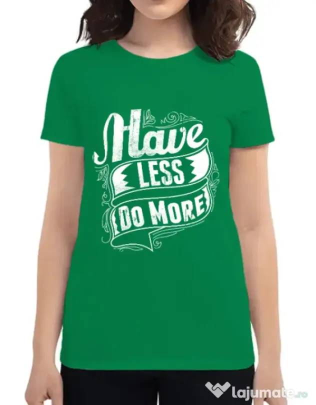 Tricou ADLER dama Have less do more Verde mediu