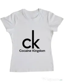 Tricou ADLER dama Cocaine kingdom Alb