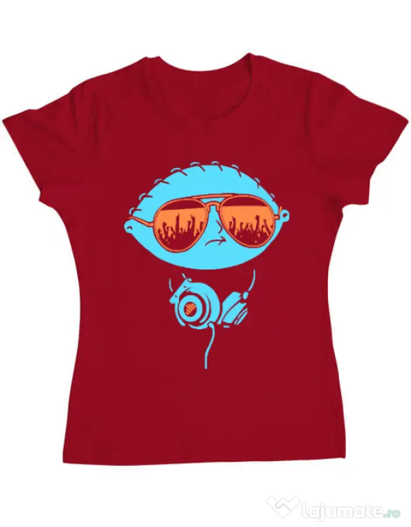 Tricou ADLER dama Dj Stewie Rosu