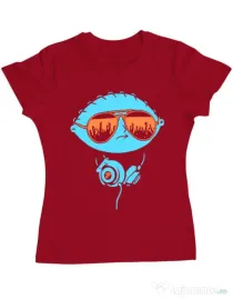 Tricou ADLER dama Dj Stewie Rosu