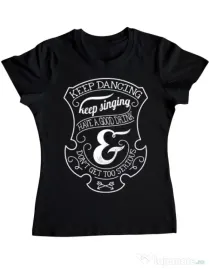 Tricou ADLER dama Keep dancing Negru