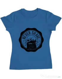Tricou ADLER dama Never shave Albastru azuriu