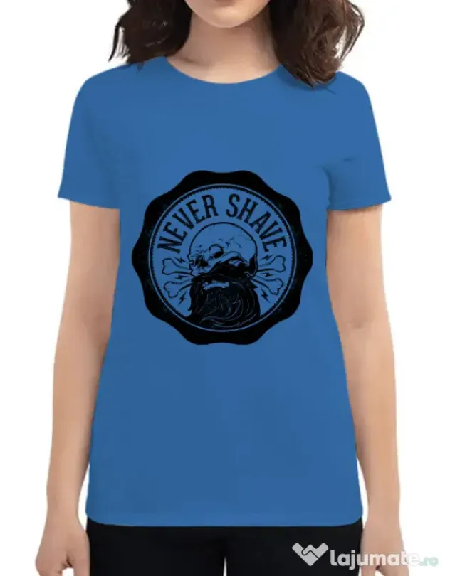 Tricou ADLER dama Never shave Albastru azuriu