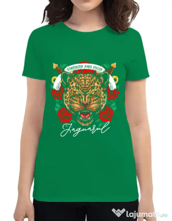 Tricou ADLER dama Strenght and focus Verde mediu