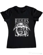 Tricou ADLER dama Riders on the storm Negru