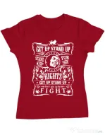 Tricou ADLER dama Stand up for your rights Rosu