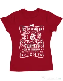 Tricou ADLER dama Stand up for your rights Rosu