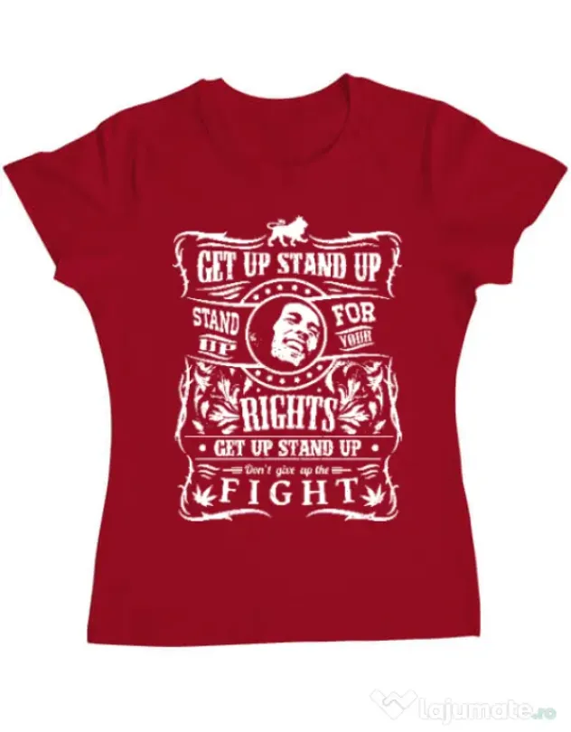 Tricou ADLER dama Stand up for your rights Rosu