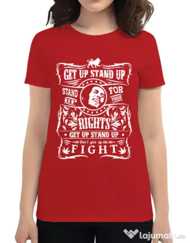 Tricou ADLER dama Stand up for your rights Rosu
