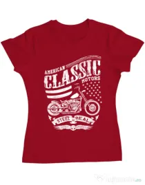 Tricou ADLER dama Steel is real Rosu