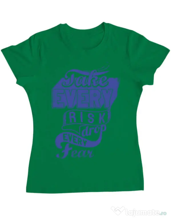 Tricou ADLER dama Take every risk Verde mediu