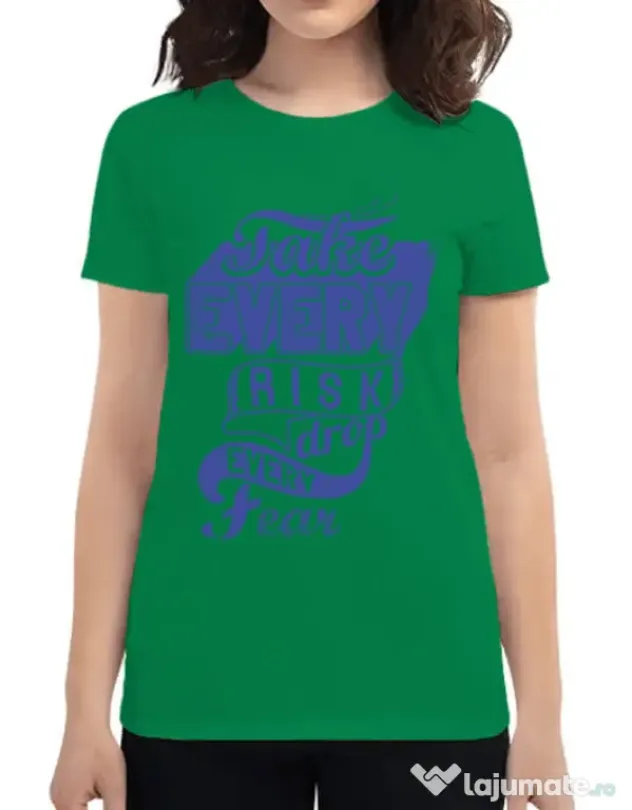 Tricou ADLER dama Take every risk Verde mediu
