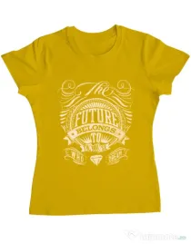 Tricou ADLER dama The future Galben