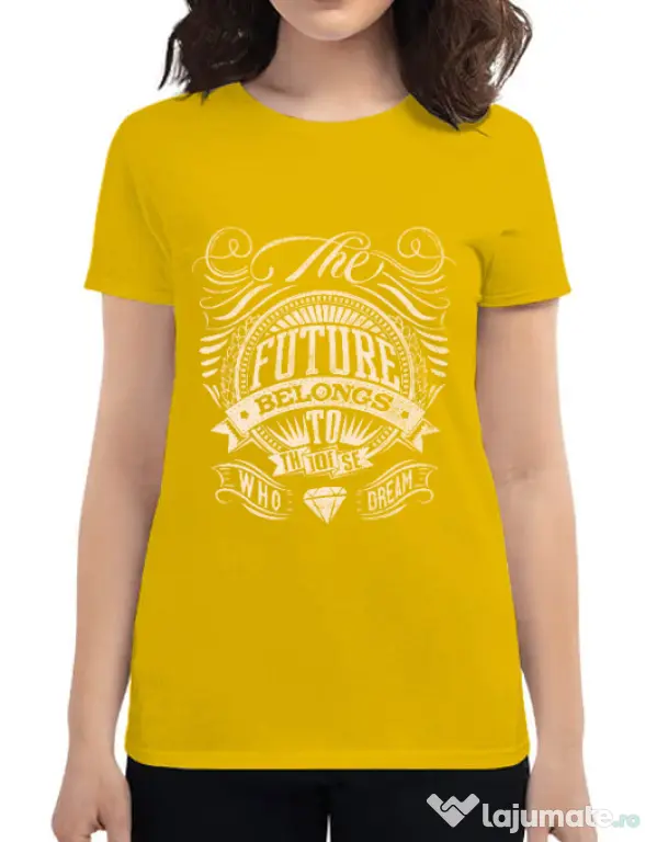 Tricou ADLER dama The future Galben