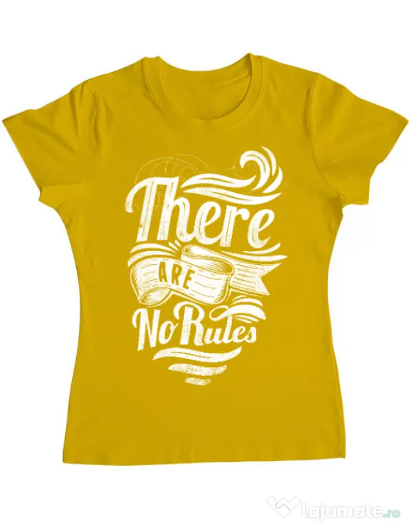 Tricou ADLER dama There are no rules Galben
