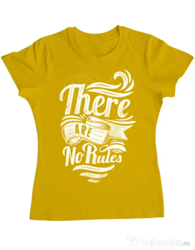 Tricou ADLER dama There are no rules Galben