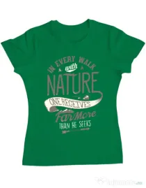 Tricou ADLER dama Walk of nature Verde mediu