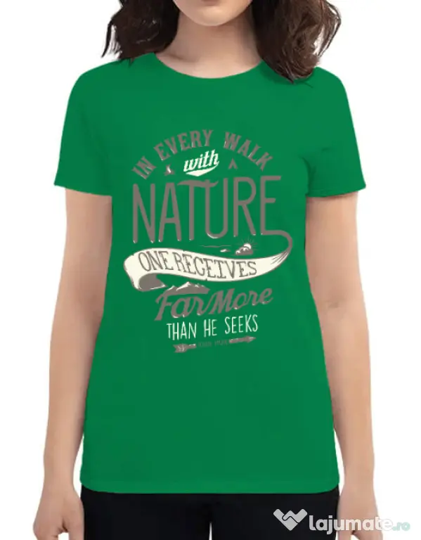 Tricou ADLER dama Walk of nature Verde mediu