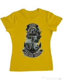 Tricou ADLER dama The anchor drops Galben