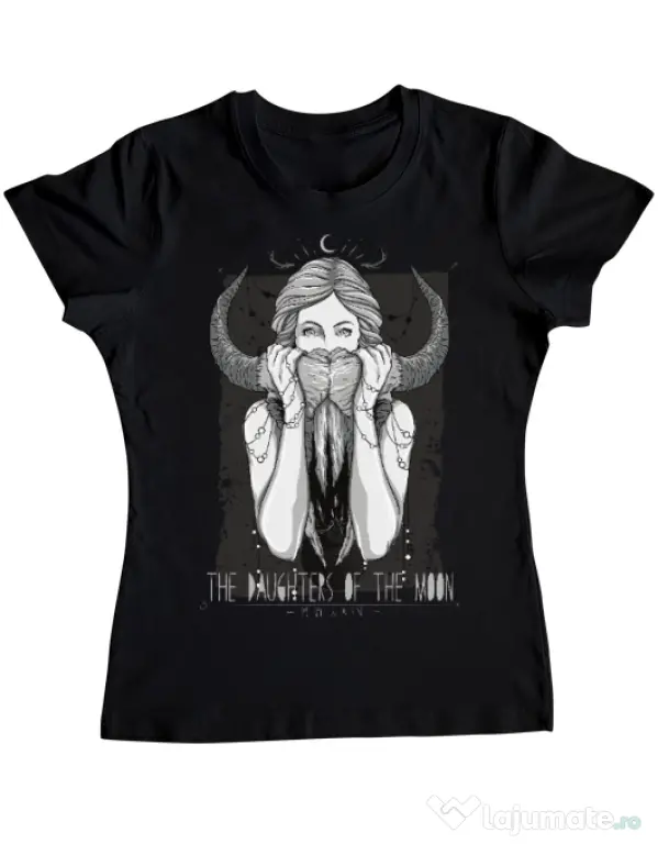 Tricou ADLER dama The Daughters Of The Moon Negru