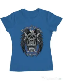 Tricou ADLER dama Broken Bones Empire Albastru azuriu